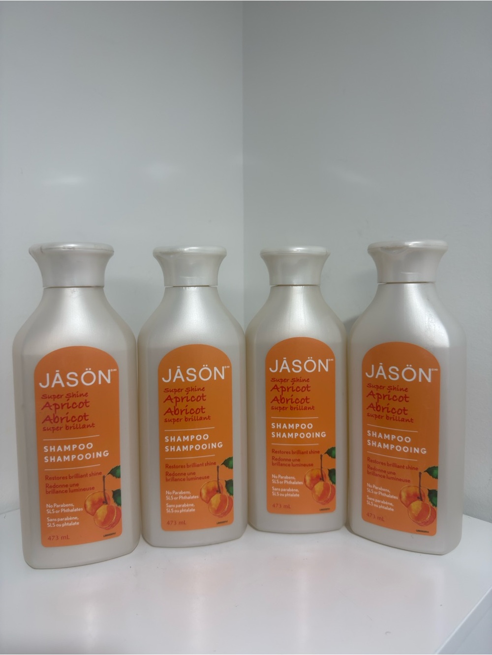 JASON Apricot Shampoo - Set of 4 Apricot super shine- New